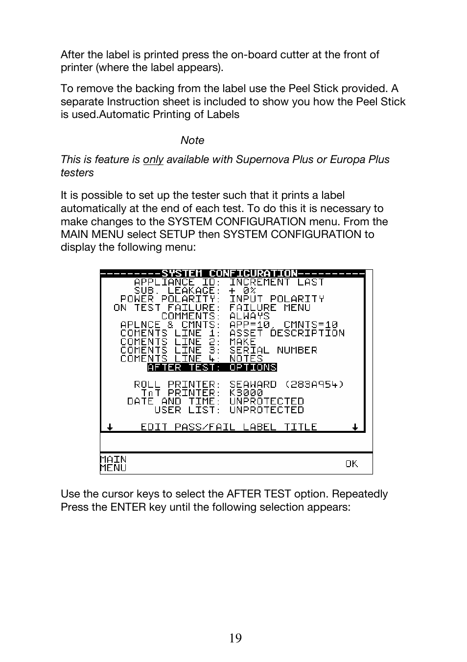 Seaward Test n Tag Printer User Manual | Page 20 / 32