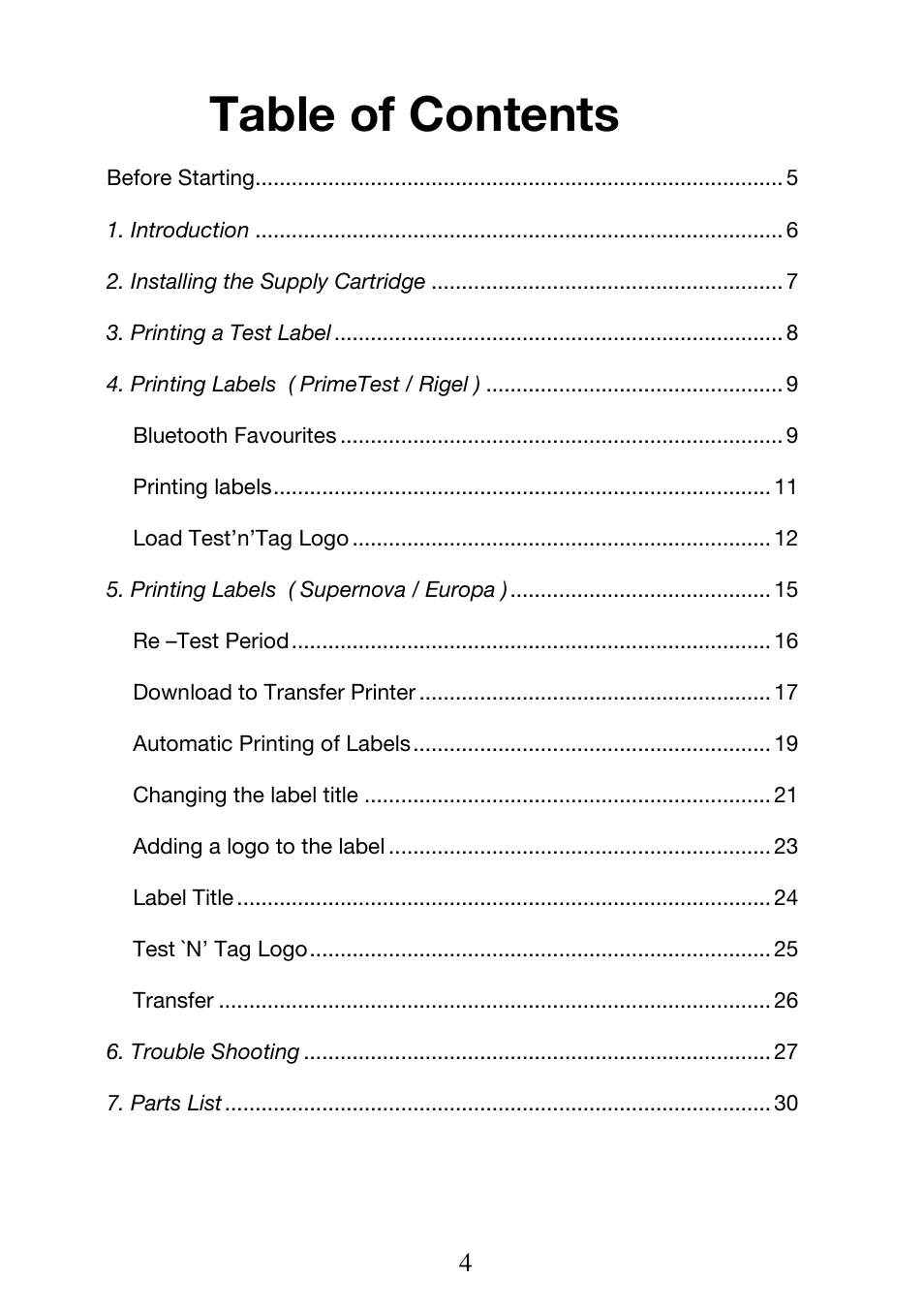 Seaward Test n Tag Printer User Manual | Page 5 / 32