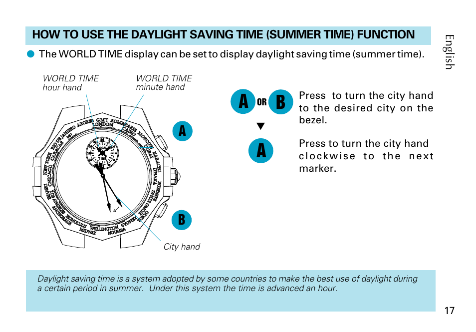 Ba a | Seiko 5T82 User Manual | Page 17 / 26