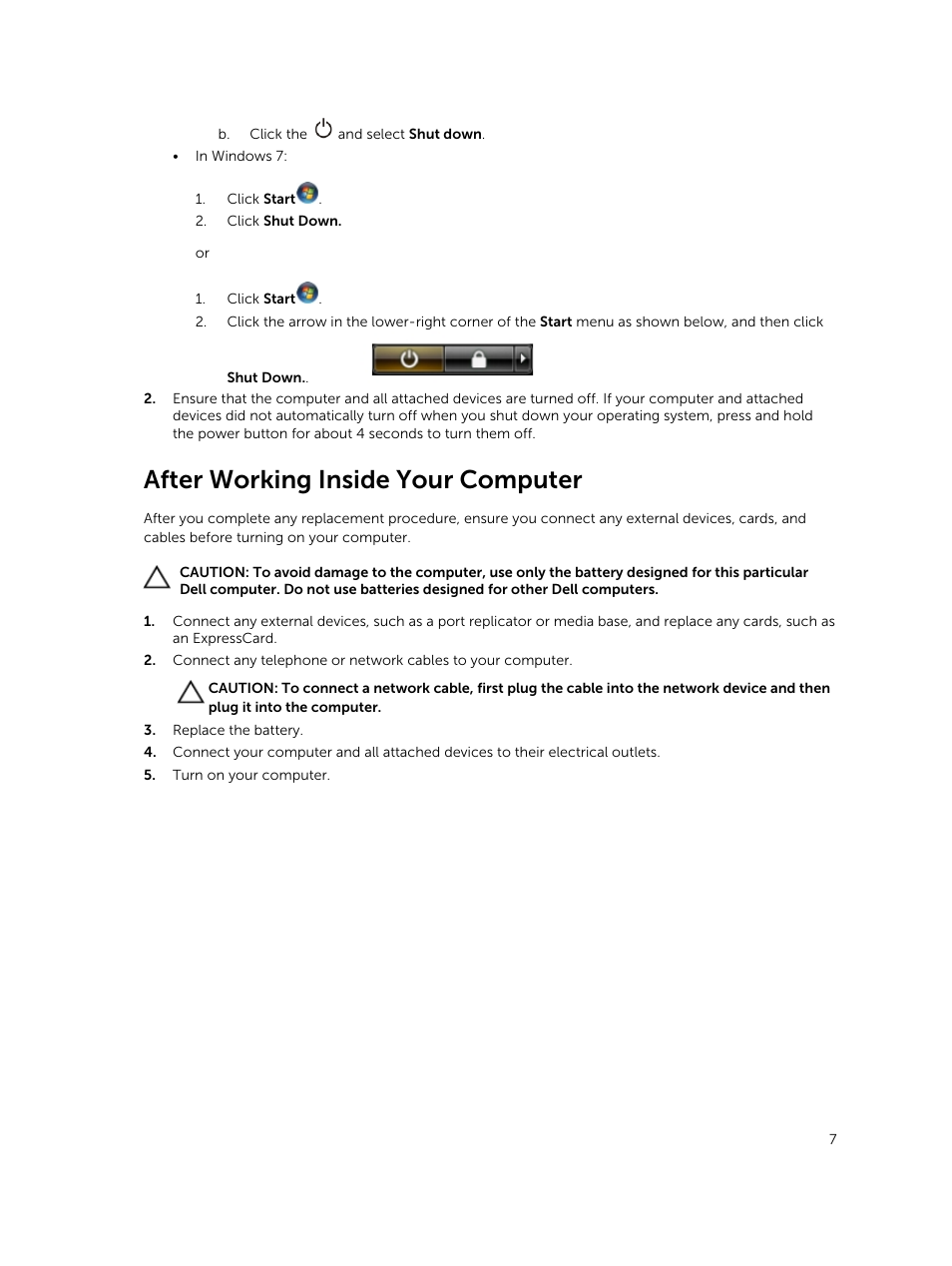 After working inside your computer | Dell Vostro 15 3558 User Manual | Page 7 / 50