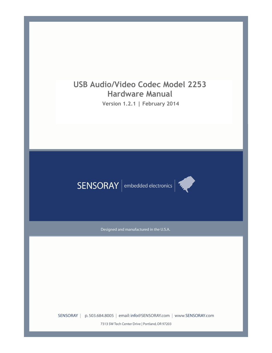 Sensoray 2253 User Manual | 19 pages