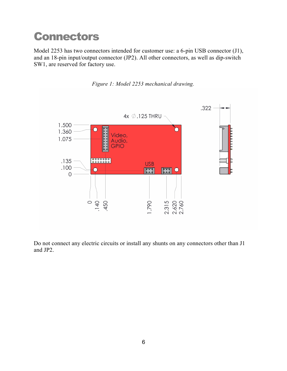 Connectors | Sensoray 2253 User Manual | Page 8 / 19