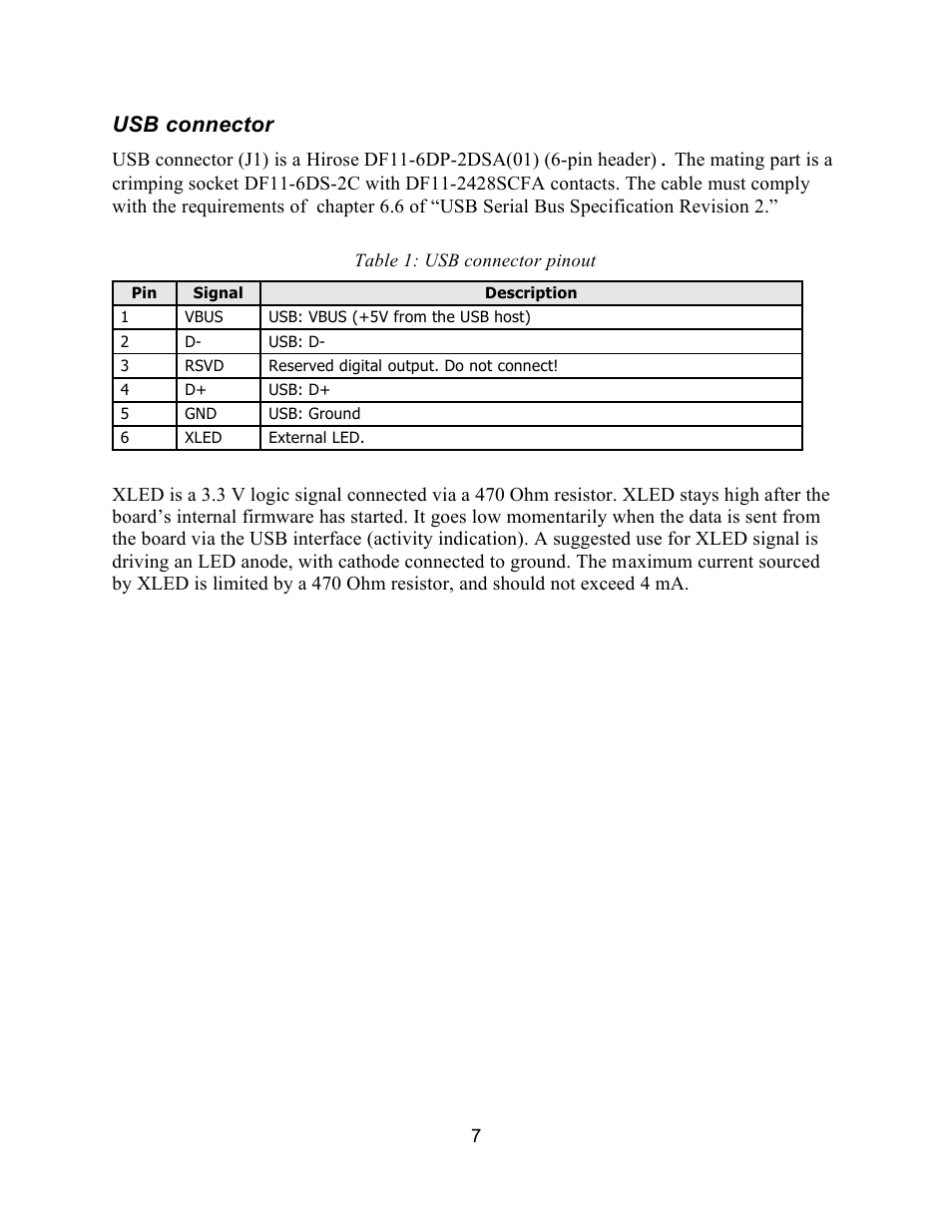Usb connector | Sensoray 2253 User Manual | Page 9 / 19
