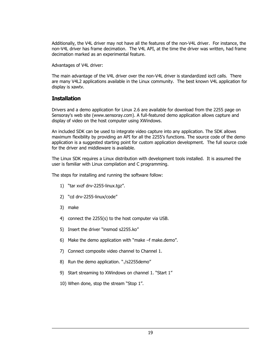 Sensoray 2255 User Manual | Page 19 / 33