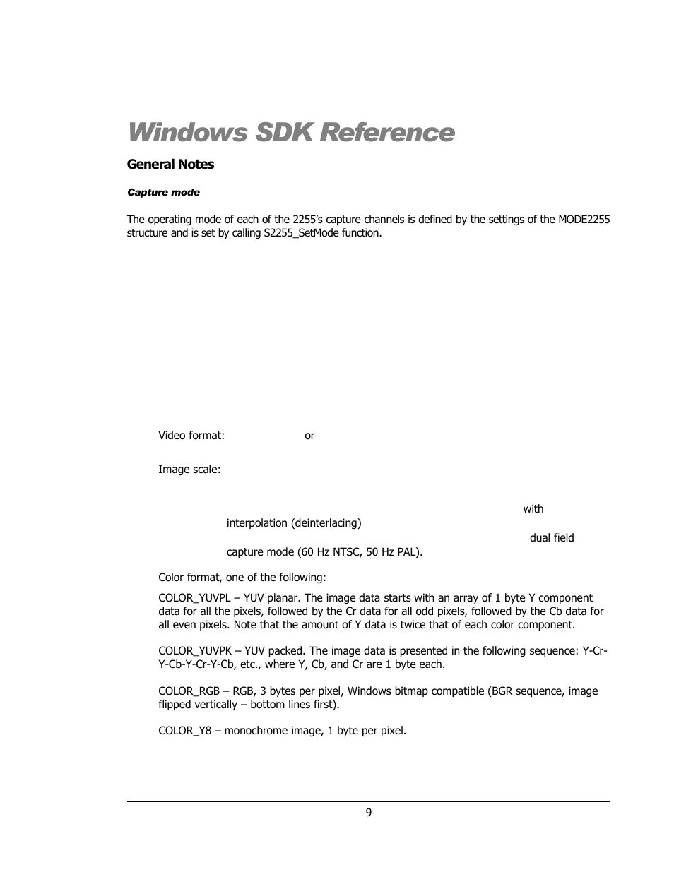 Windows sdk reference | Sensoray 2255 User Manual | Page 9 / 33