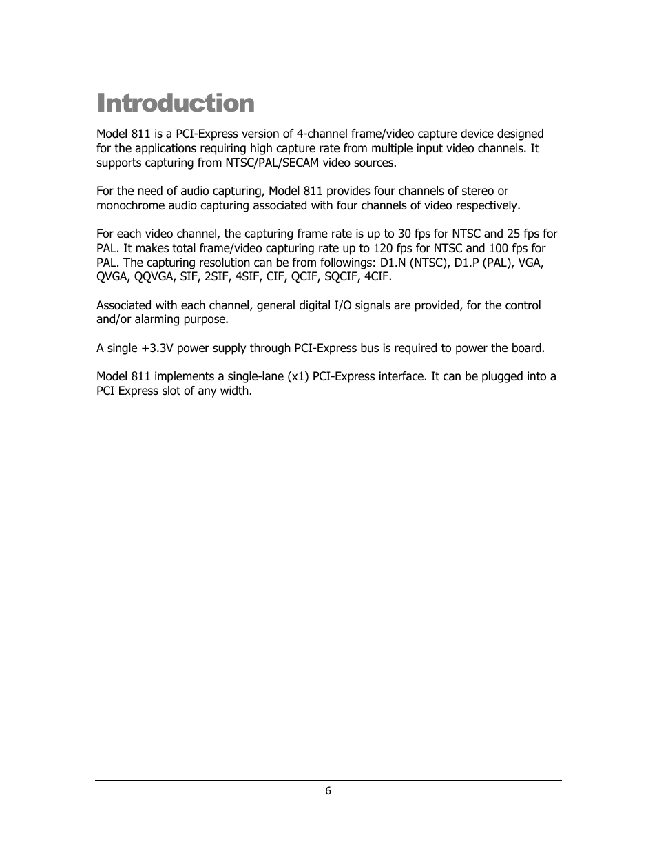 Introduction | Sensoray 811 User Manual | Page 6 / 15