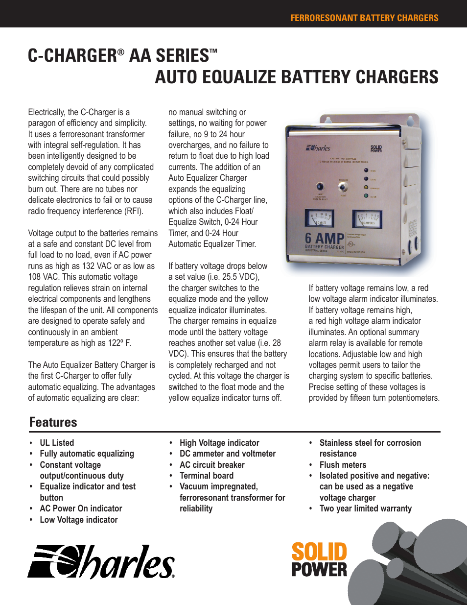 Charles Bentley & Son AA Series User Manual | 2 pages