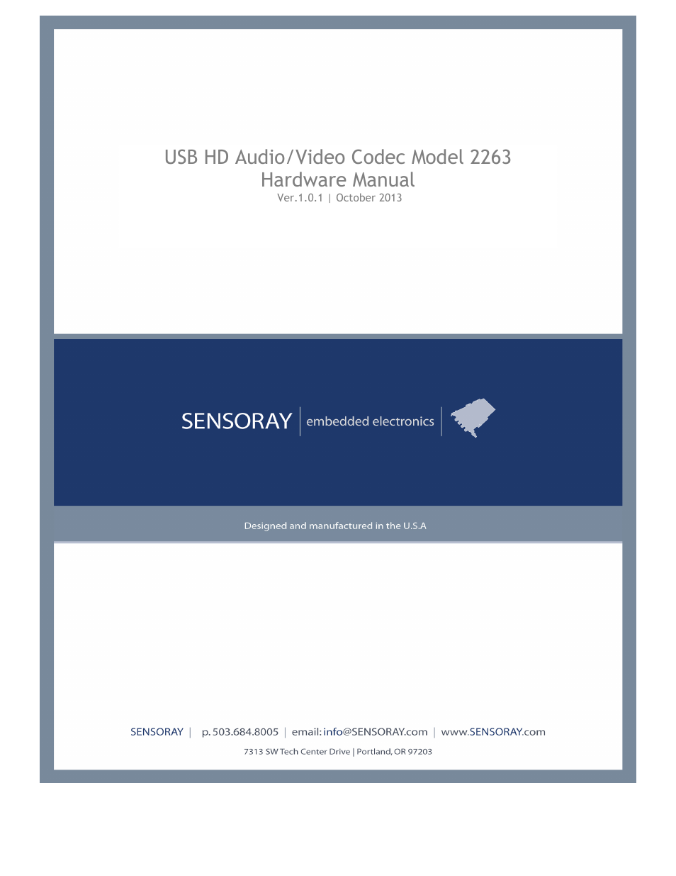 Sensoray 2263 User Manual | 12 pages