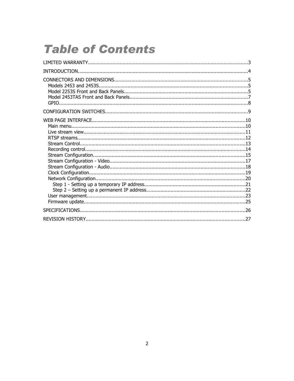 Sensoray 2453 User Manual | Page 2 / 27