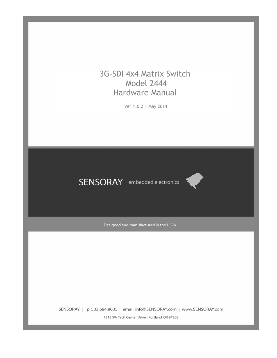 Sensoray 2444 User Manual | 19 pages