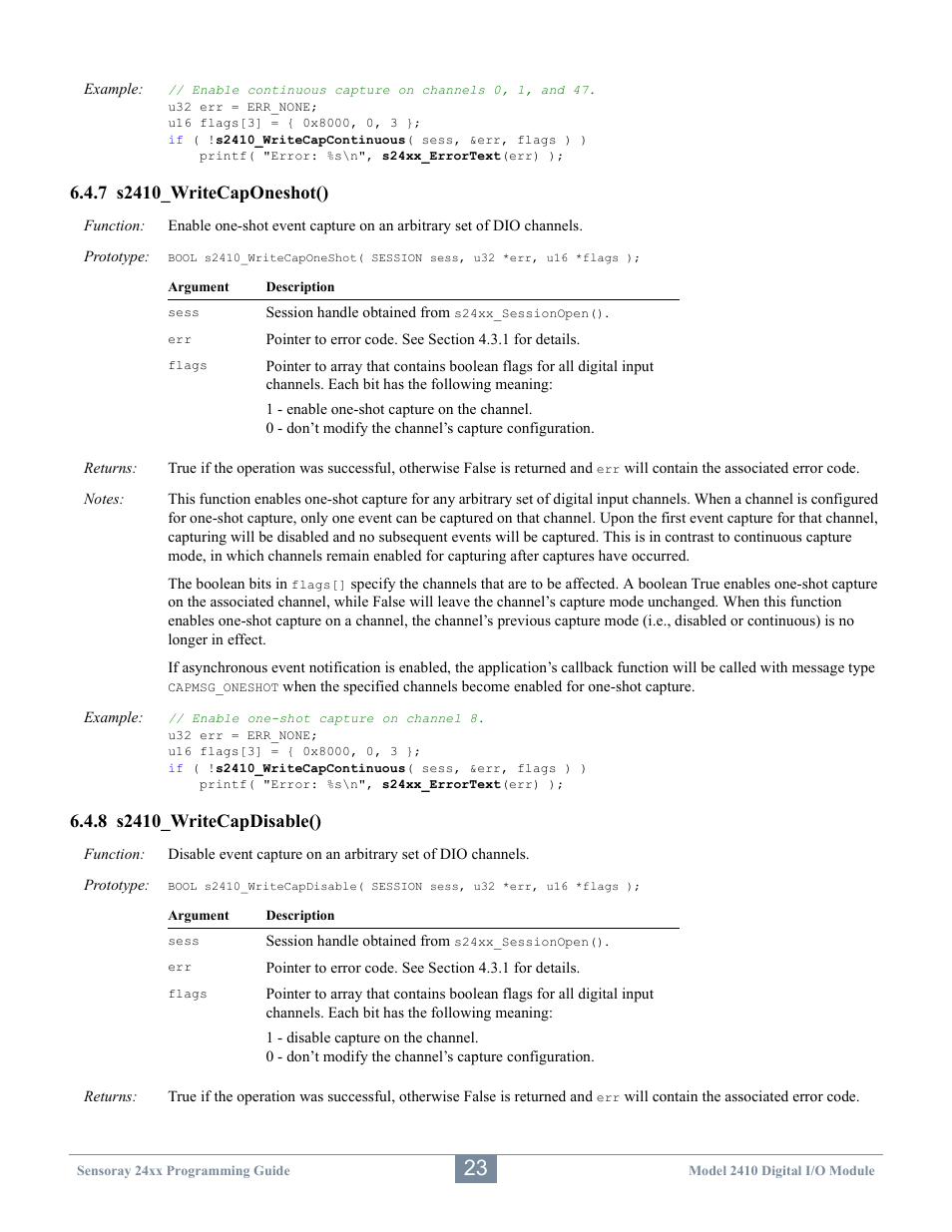 Sensoray 2410 API User Manual | Page 27 / 39