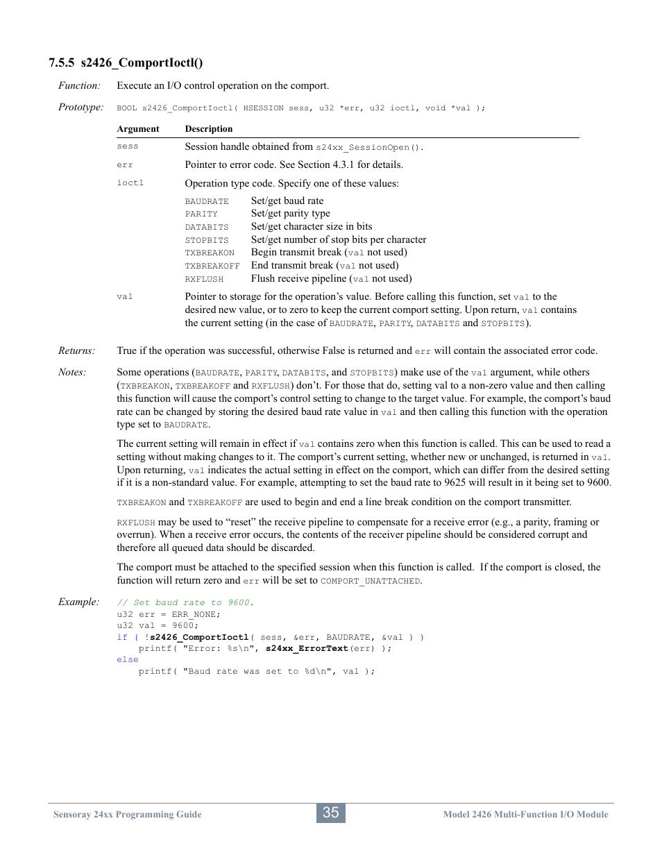 Sensoray 2410 API User Manual | Page 39 / 39