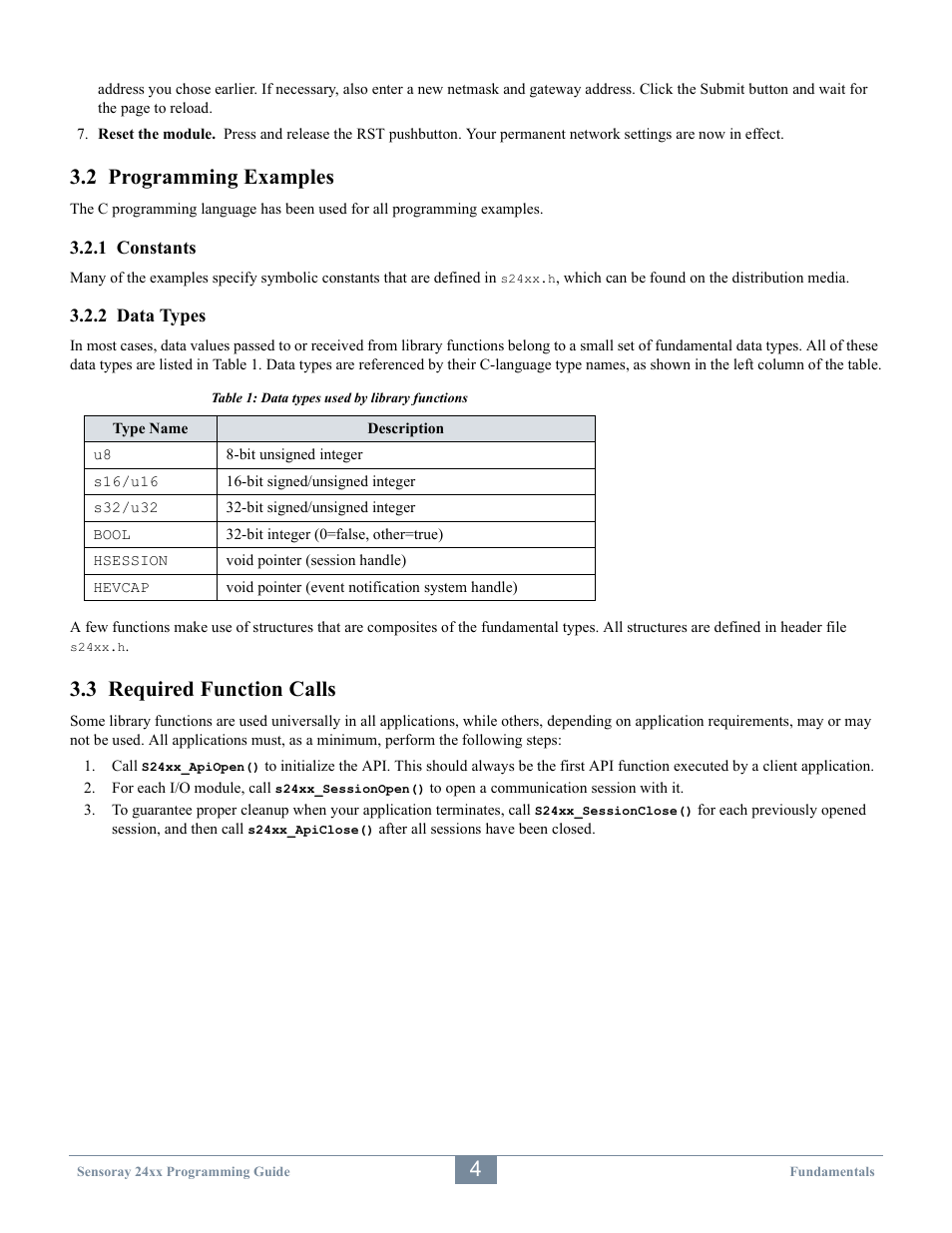 2 programming examples, 3 required function calls | Sensoray 2410 API User Manual | Page 8 / 39