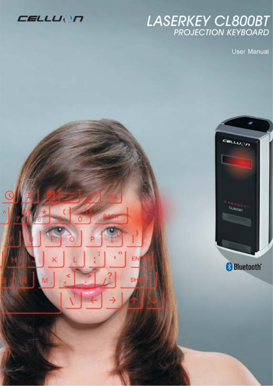 Celluon LASERKEY CL800BT User Manual | 66 pages