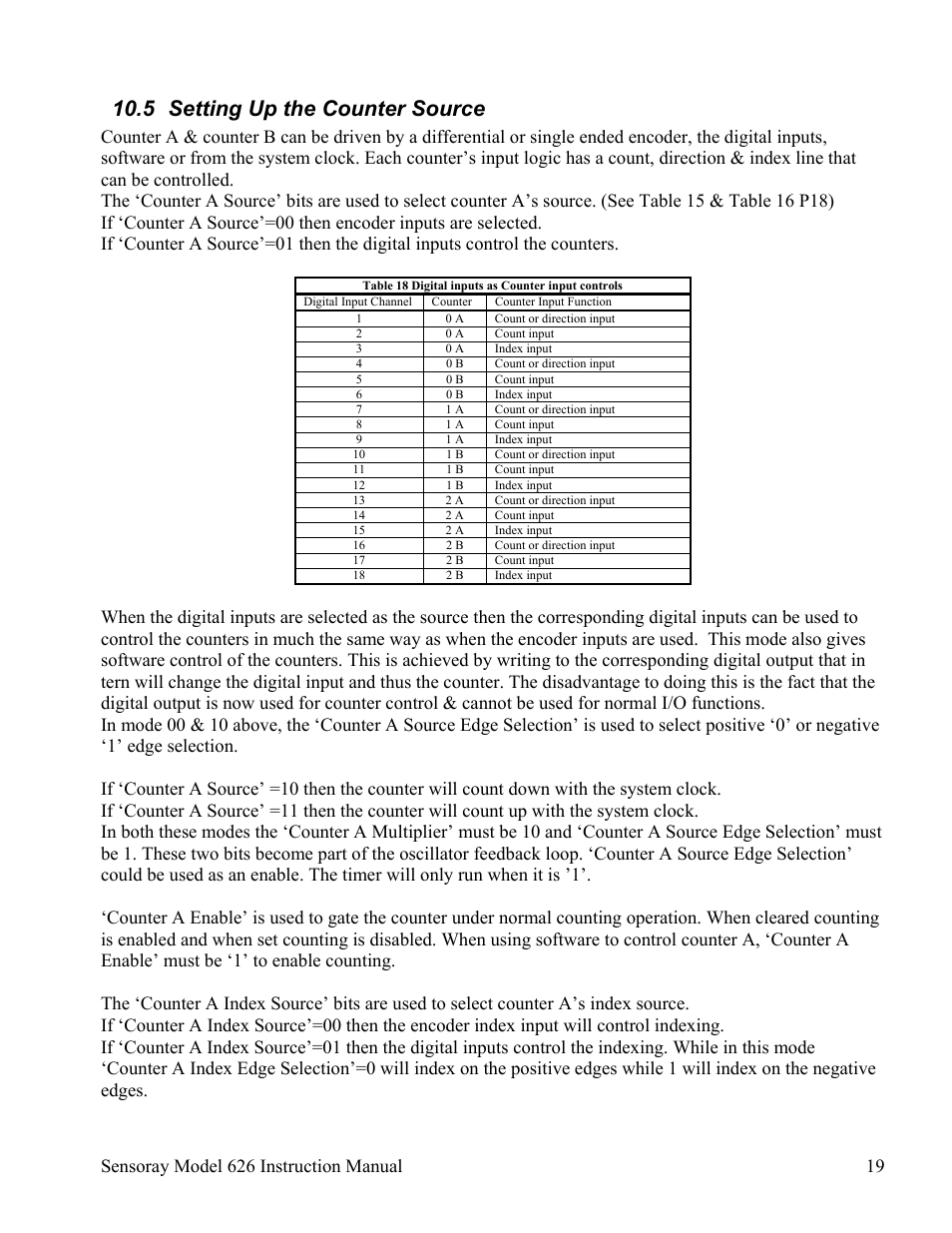 5 setting up the counter source | Sensoray 626 User Manual | Page 21 / 32