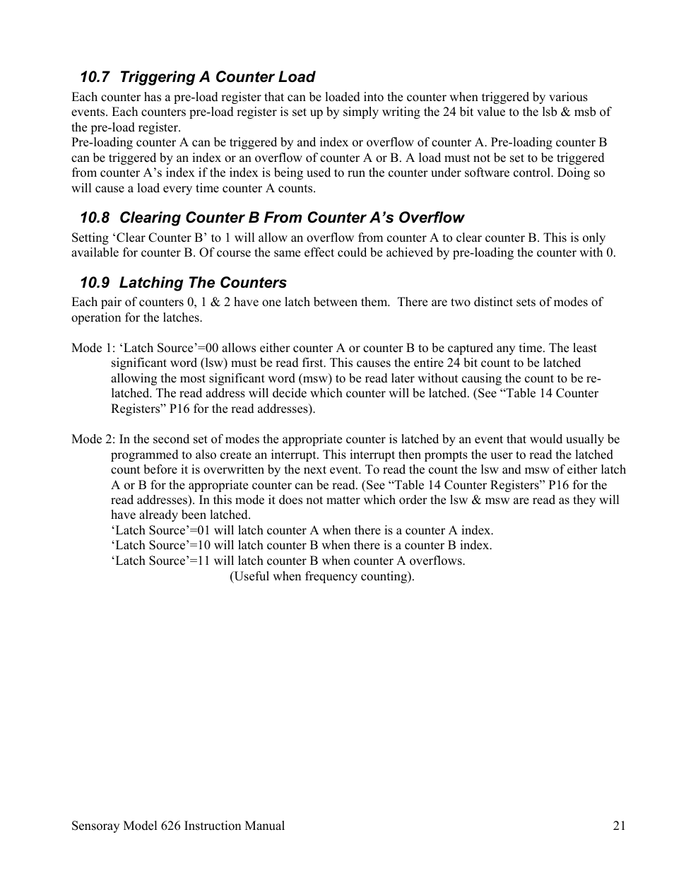Sensoray 626 User Manual | Page 23 / 32