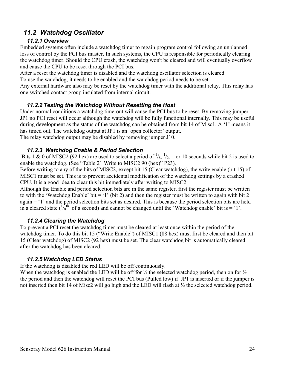 2 watchdog oscillator | Sensoray 626 User Manual | Page 26 / 32