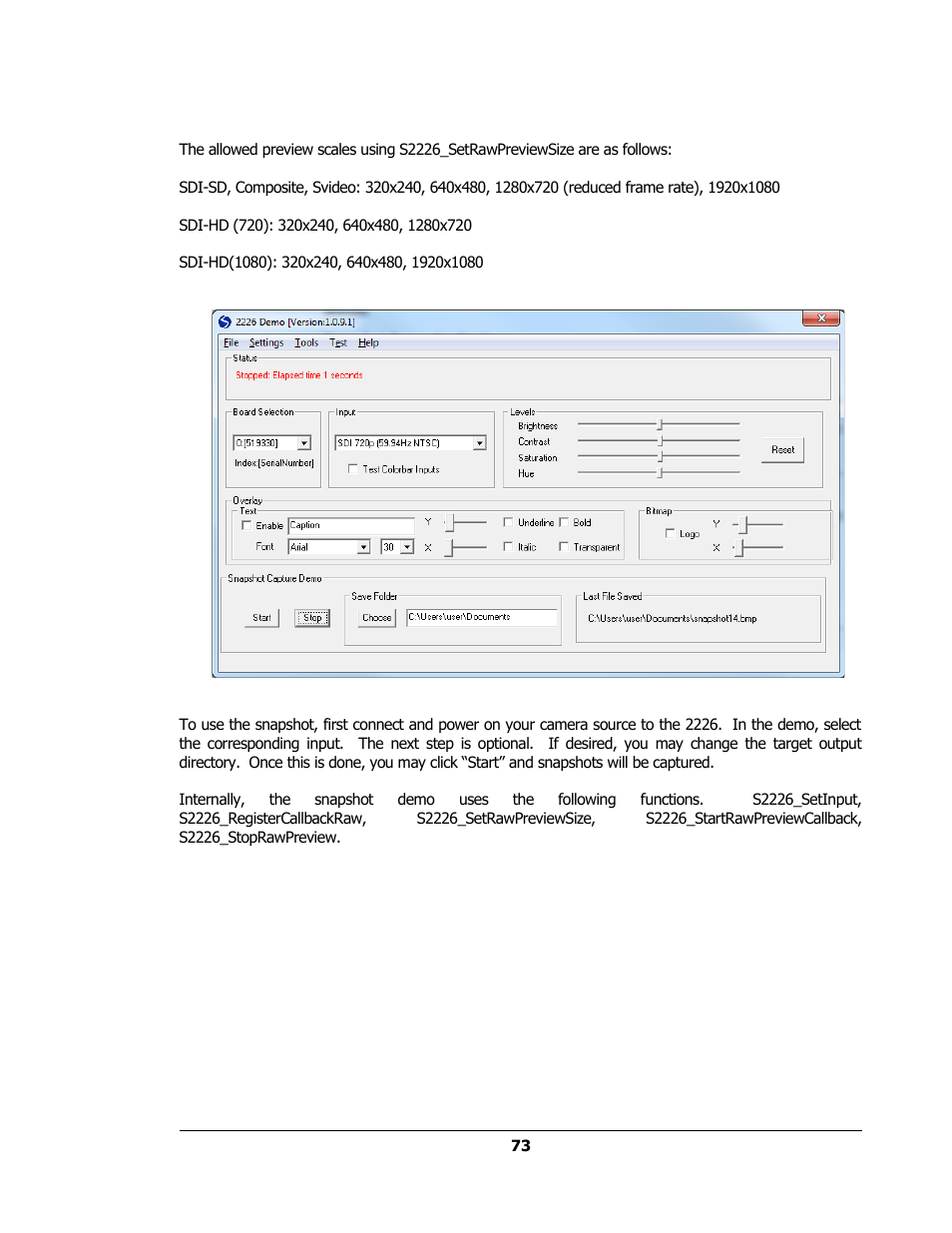Sensoray 2224 Windows User Manual | Page 73 / 94