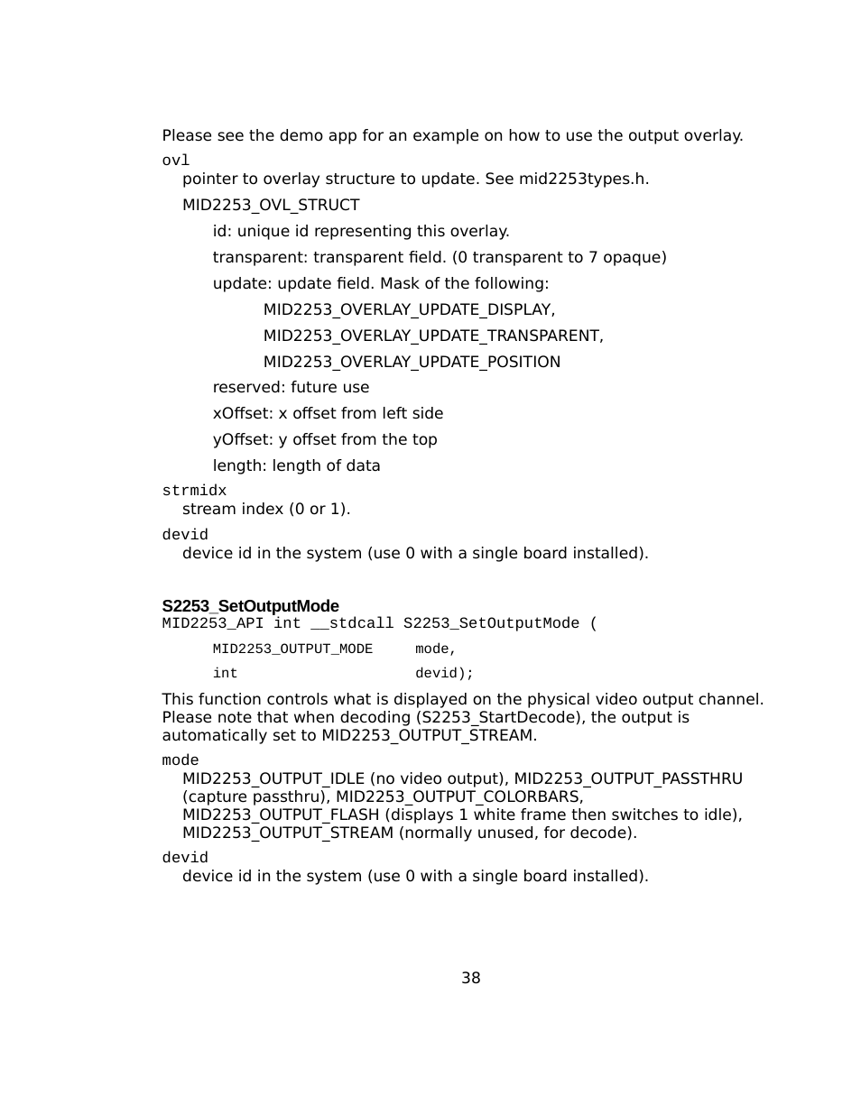 S2253_setoutputmode | Sensoray 2253 Windows User Manual | Page 38 / 60