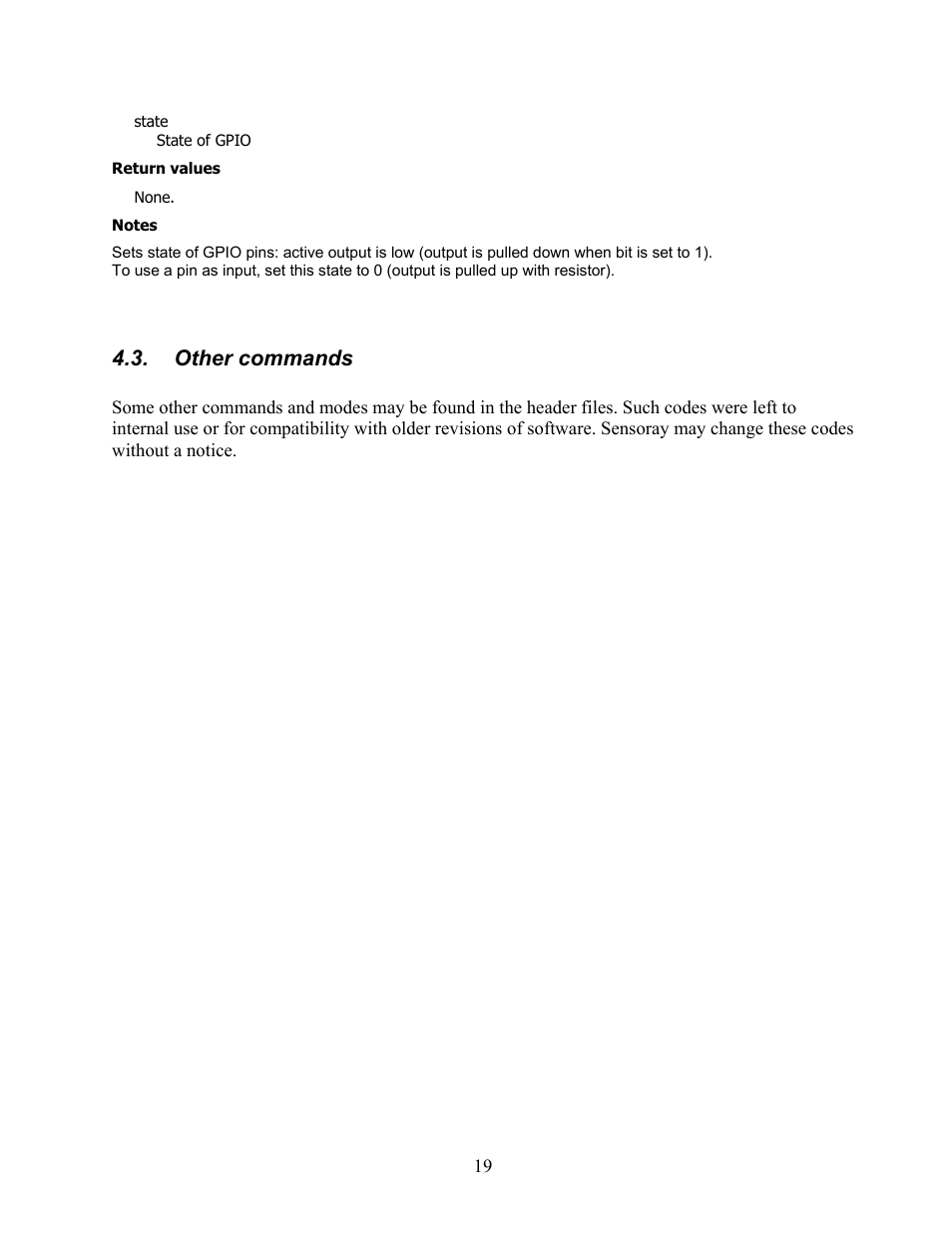 Other commands | Sensoray 616 Linux User Manual | Page 19 / 19