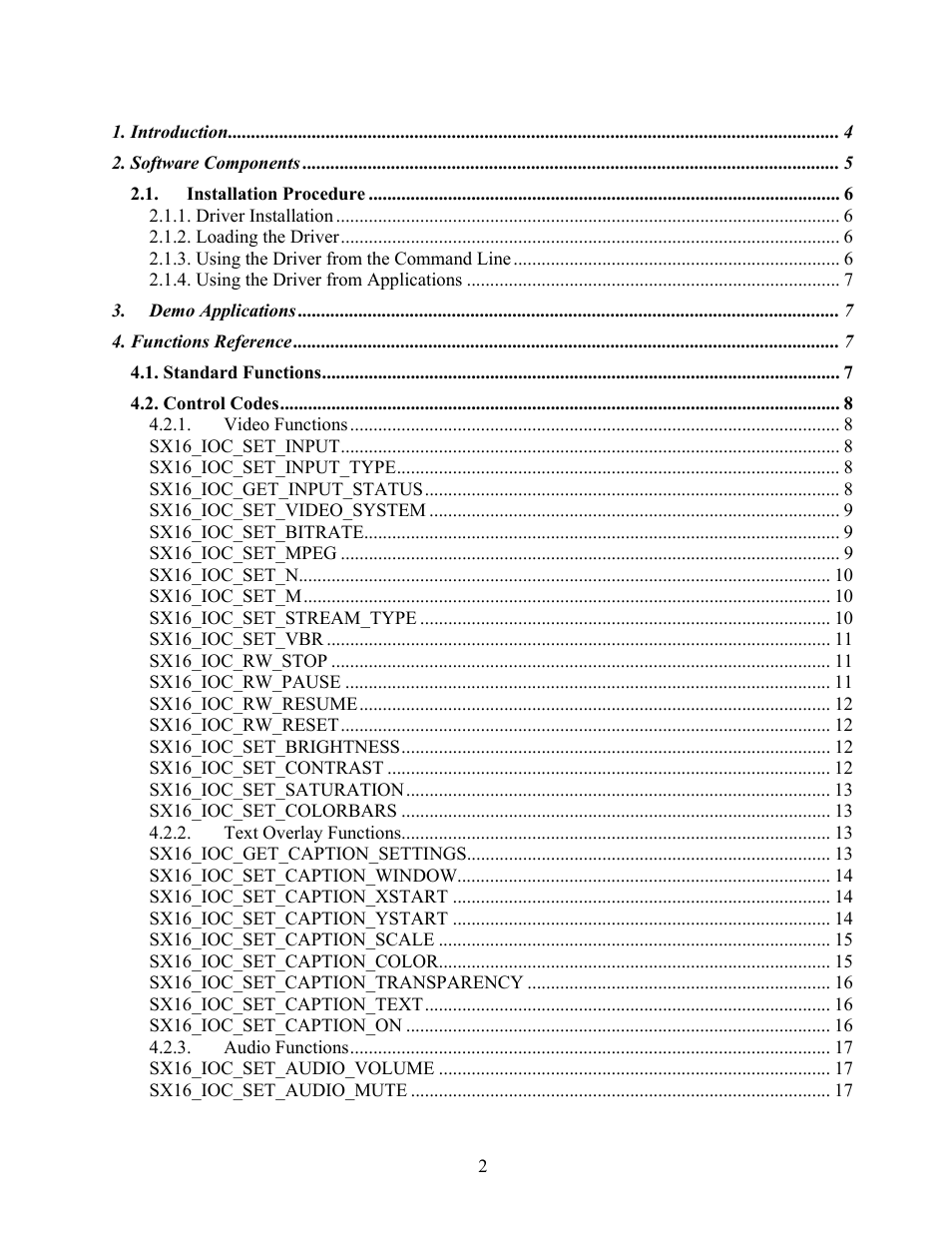 Sensoray 616 Linux User Manual | Page 2 / 19