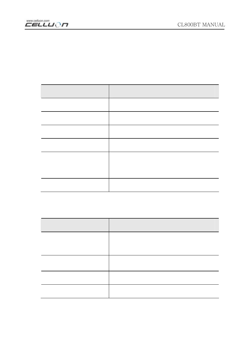 Specifications and dimensions | Celluon BLUETOOTH CL800BT User Manual | Page 64 / 66