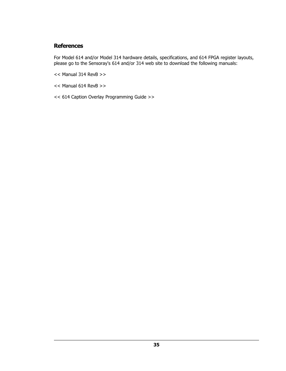 Sensoray 614 Windows User Manual | Page 35 / 35