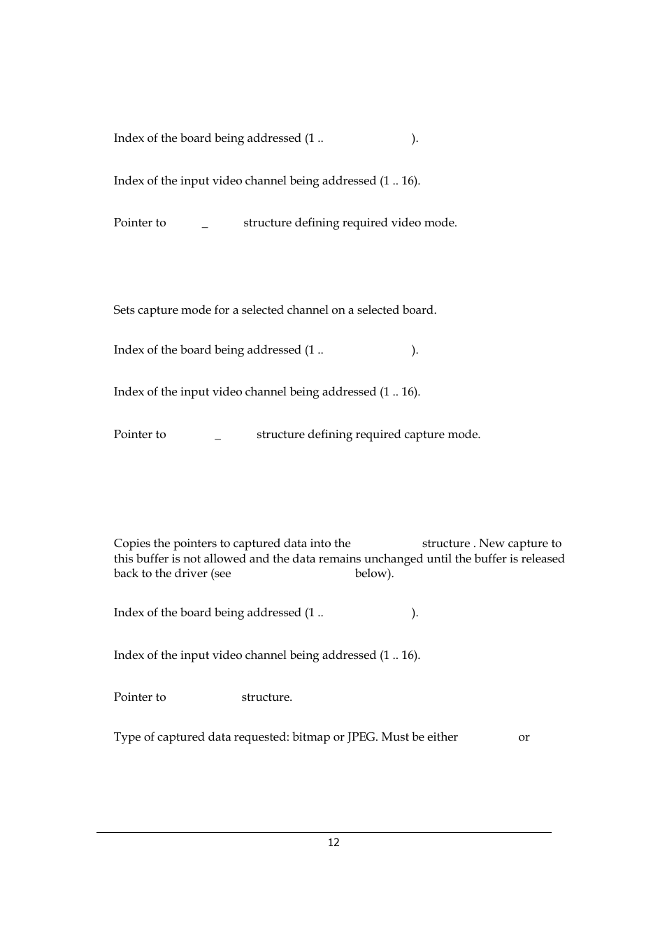 S817_setcapturemode, S817_getbuffer | Sensoray 817 User Manual | Page 12 / 18