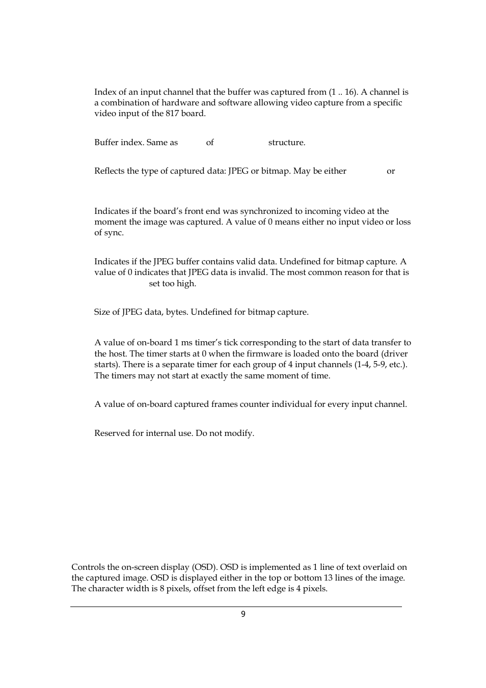 Osd_mode | Sensoray 817 User Manual | Page 9 / 18