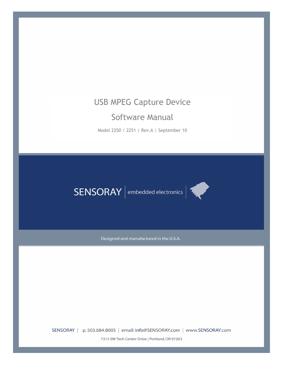 Sensoray 2251 Rev.A User Manual | 48 pages