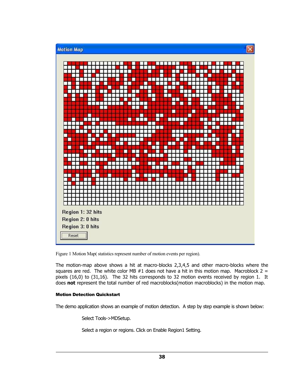 Motion detection quickstart | Sensoray 2251 Rev.A User Manual | Page 38 / 48