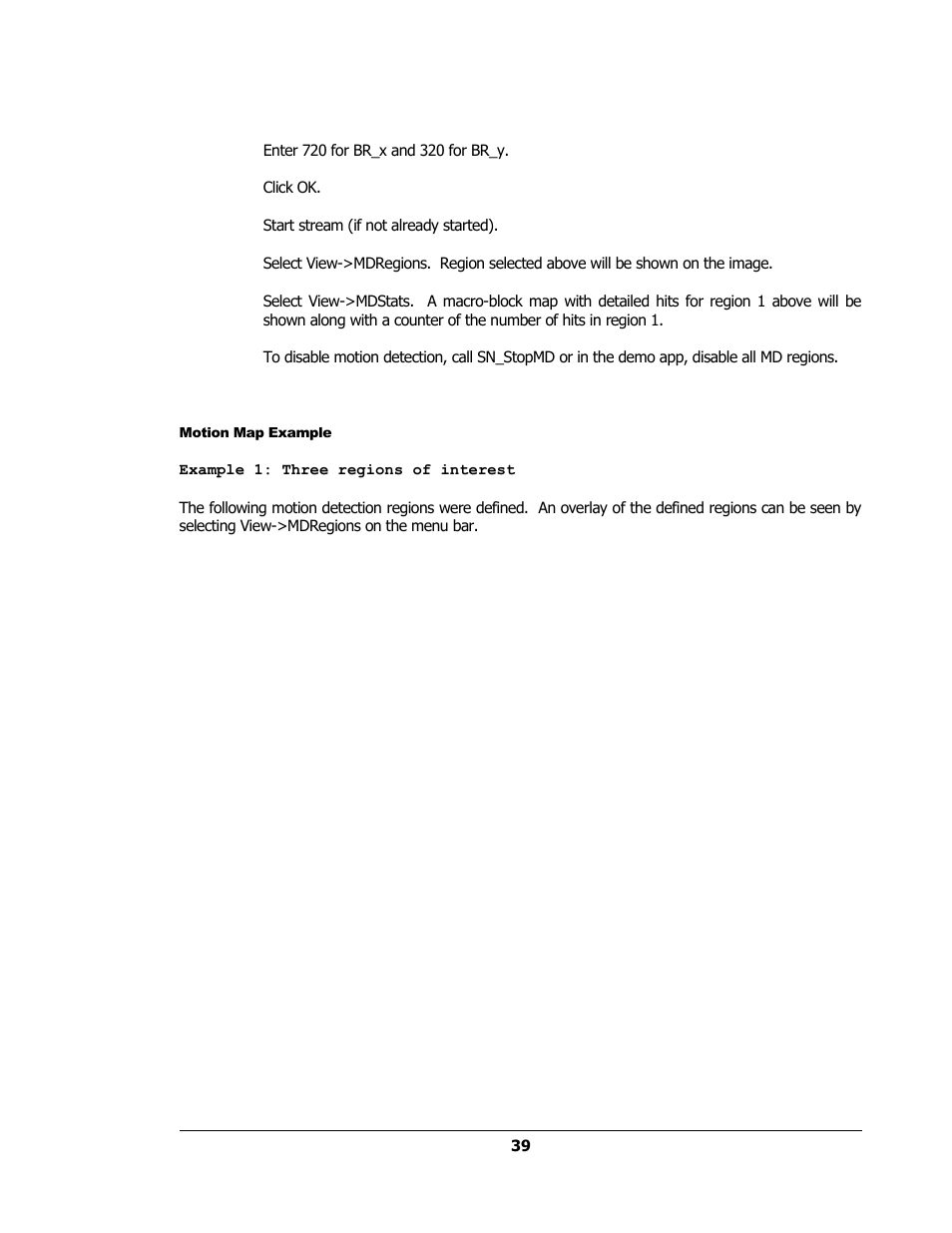 Motion map example, Example 1: three regions of interest | Sensoray 2251 Rev.A User Manual | Page 39 / 48