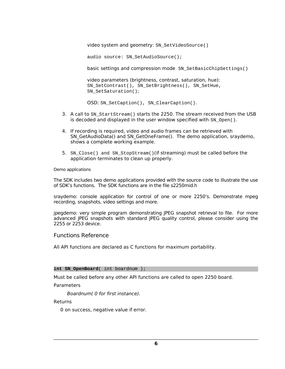 Demo applications | Sensoray 2250 Linux Ver2.0.X User Manual | Page 6 / 18