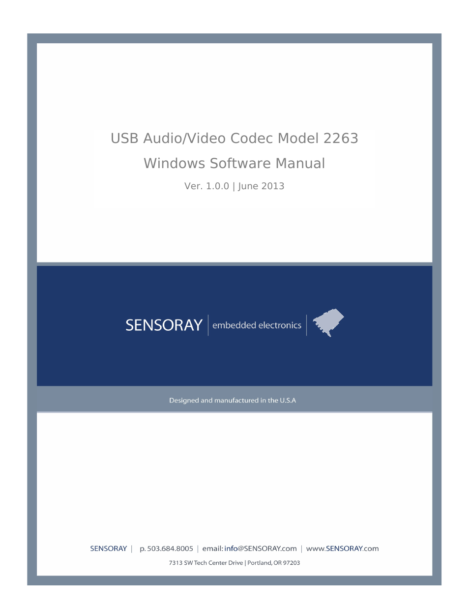 Sensoray 2263 User Manual | 25 pages