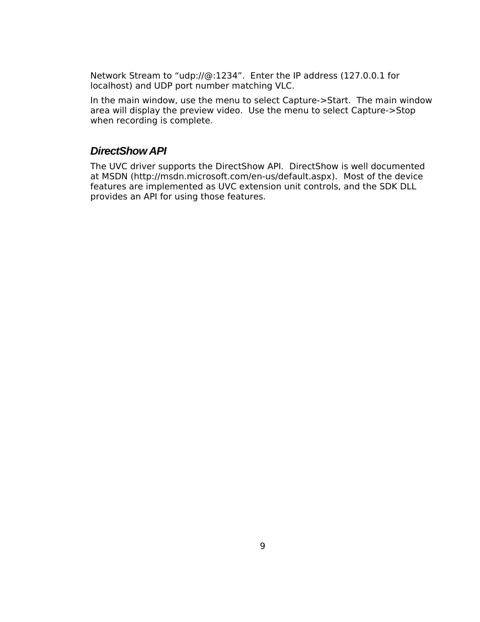 Directshow api | Sensoray 2263 User Manual | Page 9 / 25