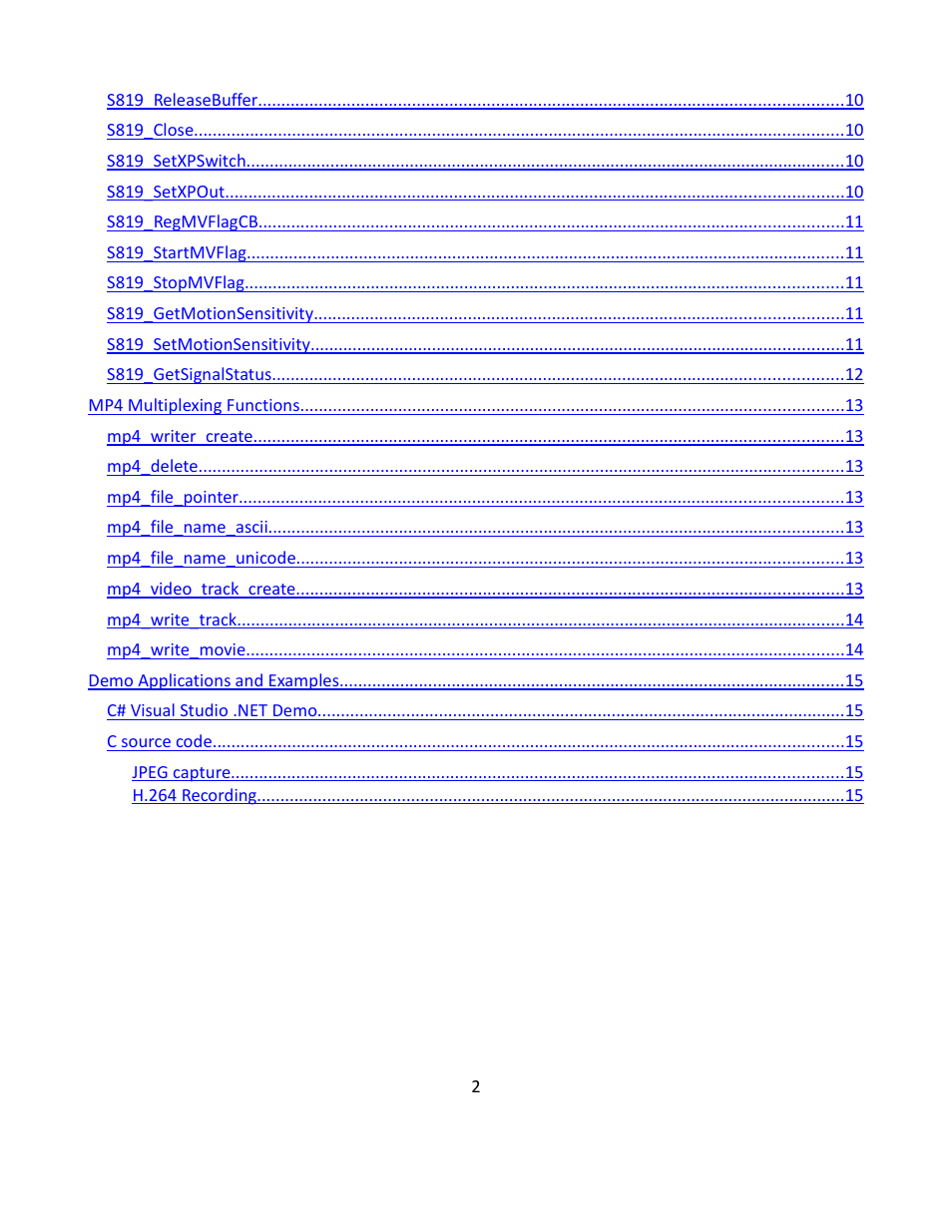 Sensoray 819 Windows SDK User Manual | Page 2 / 16