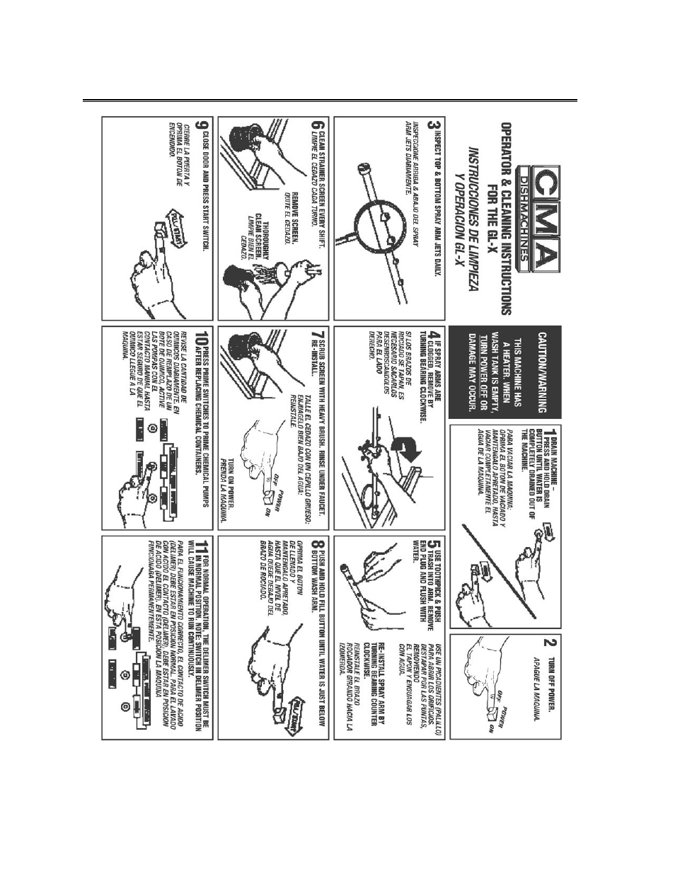 Appendix a: operator & cleaning instructions | CMA Dishmachines GL-X User Manual | Page 17 / 19