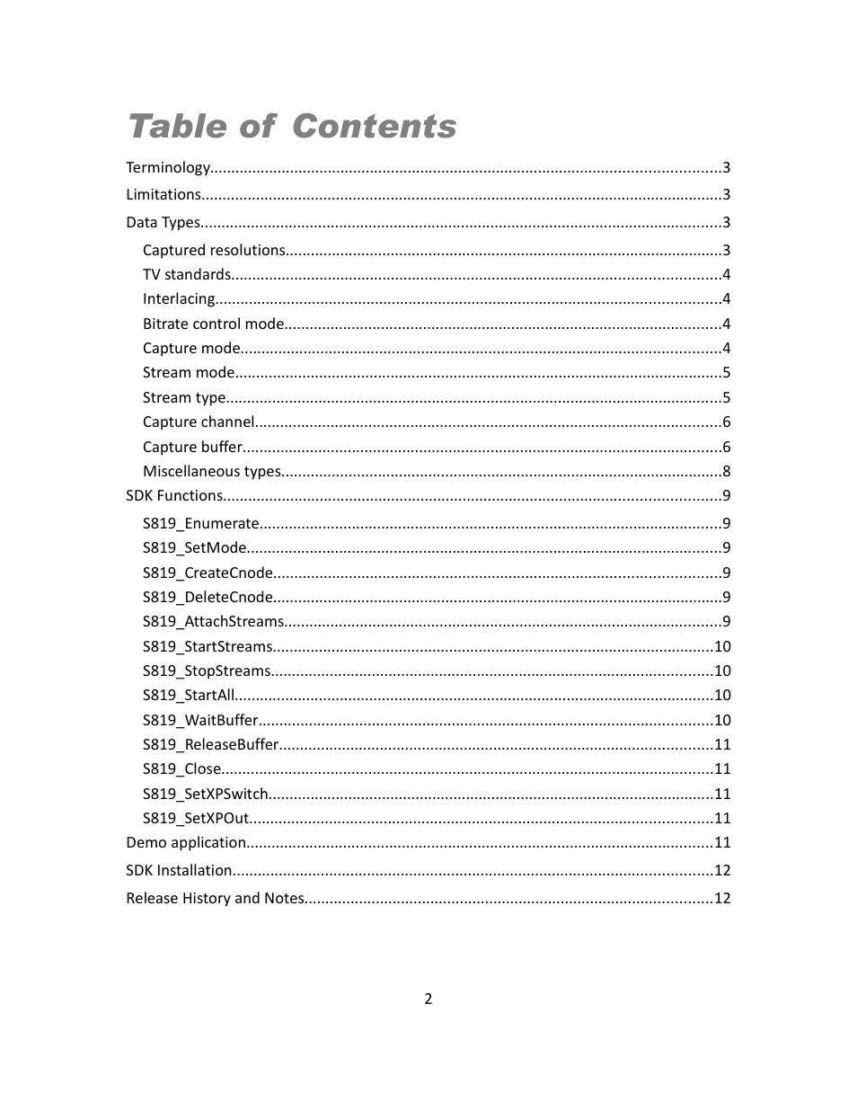 Sensoray 819 Linuxs SDK User Manual | Page 2 / 12