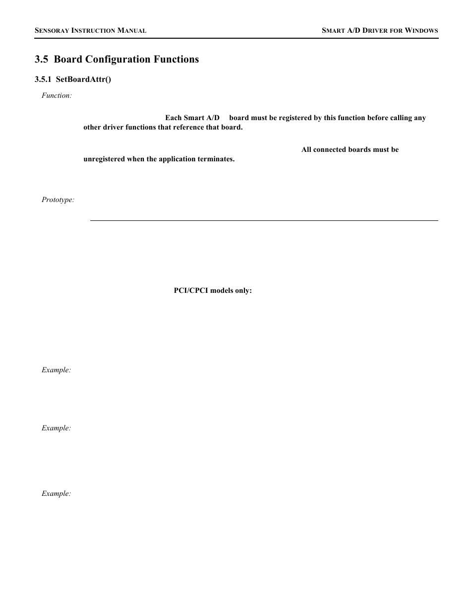 5 board configuration functions | Sensoray Smart A/D User Manual | Page 7 / 19