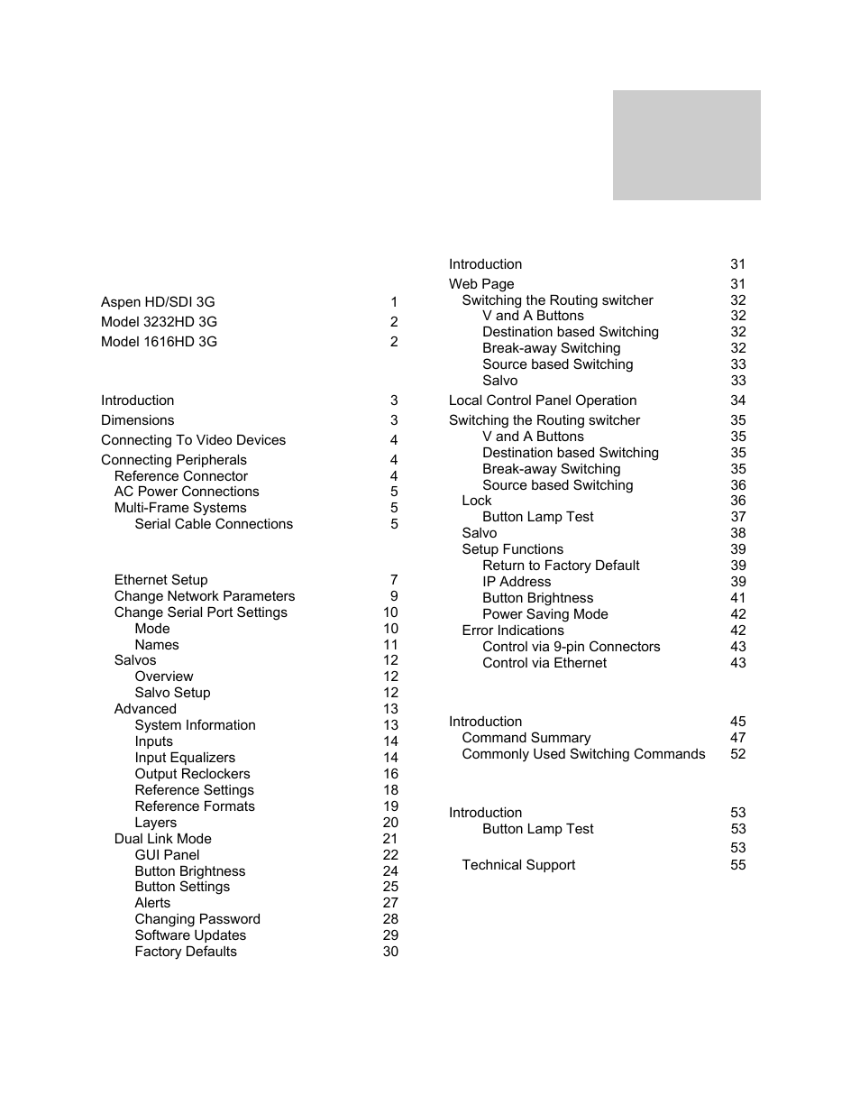 Sierra Video 3232HD-3G User Manual | Page 9 / 70