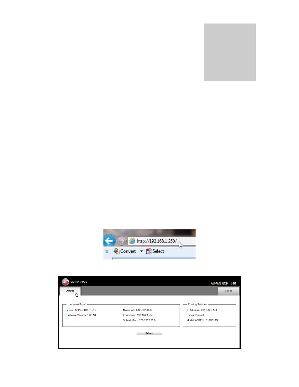 Configuration | Sierra Video RCP-1616 User Manual | Page 15 / 50