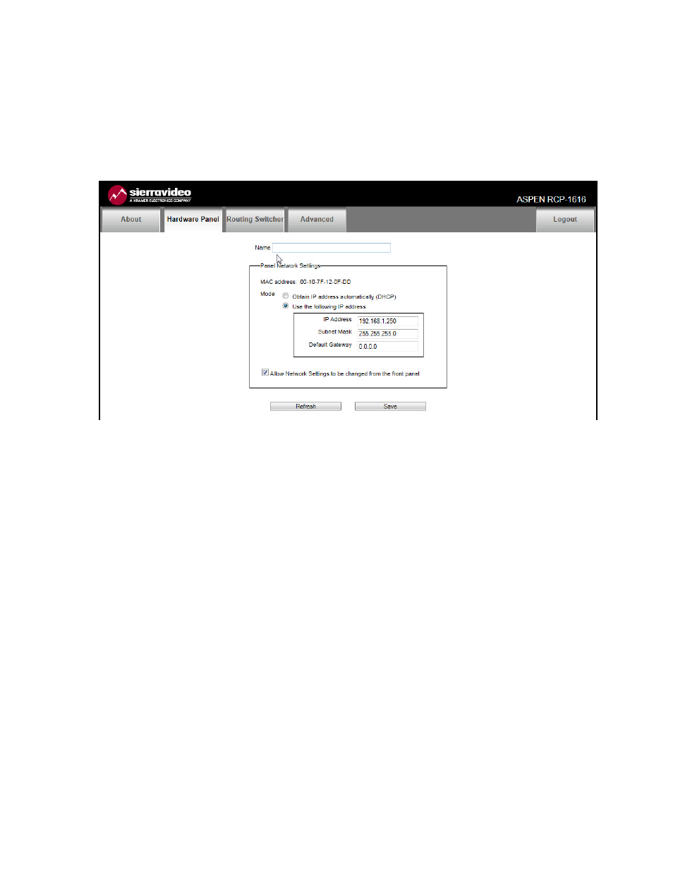 Name | Sierra Video RCP-1616 User Manual | Page 19 / 50