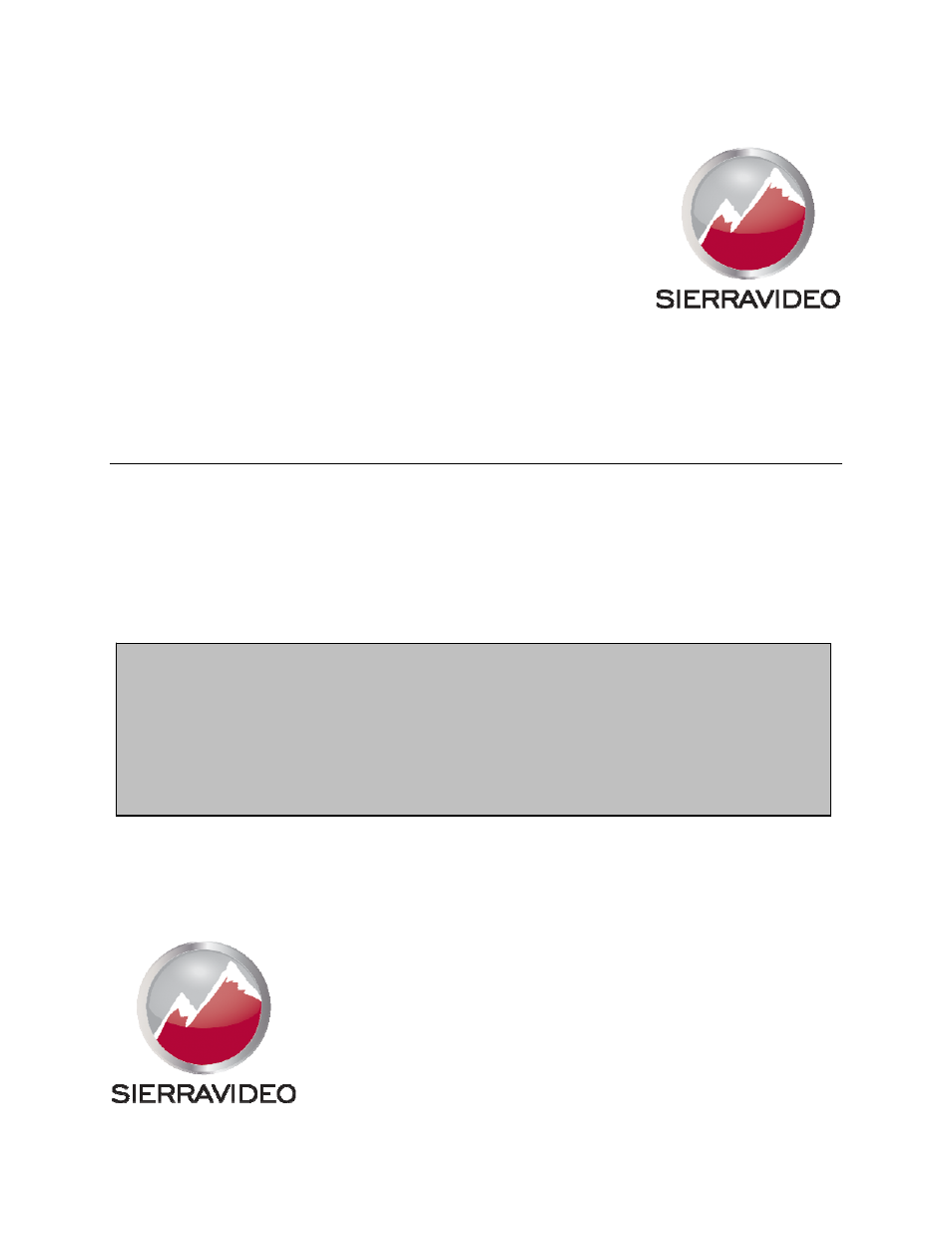 Sierra Video RS-485 Pushbutton Control Panels User Manual | 26 pages