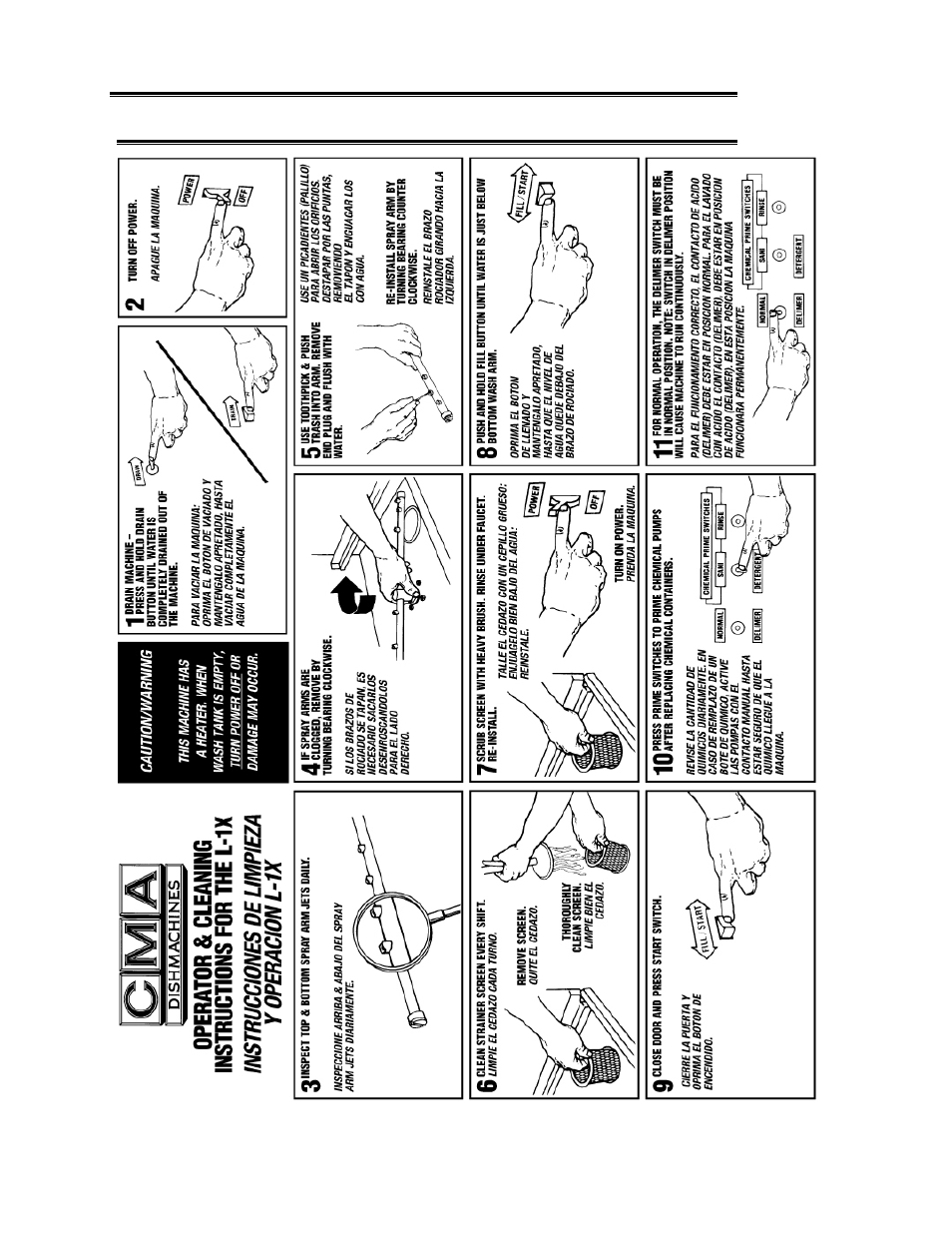 Appendix a: operator & cleaning instructions | CMA Dishmachines L-1X16 User Manual | Page 17 / 18