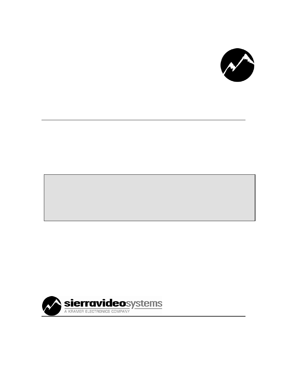 Sierra Video Crestron E-Server 908012 User Manual | 32 pages