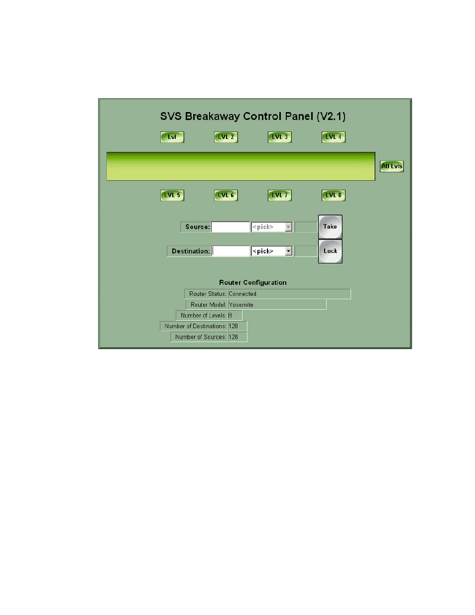 Breakaway control panel | Sierra Video Crestron E-Server 908012 User Manual | Page 24 / 32