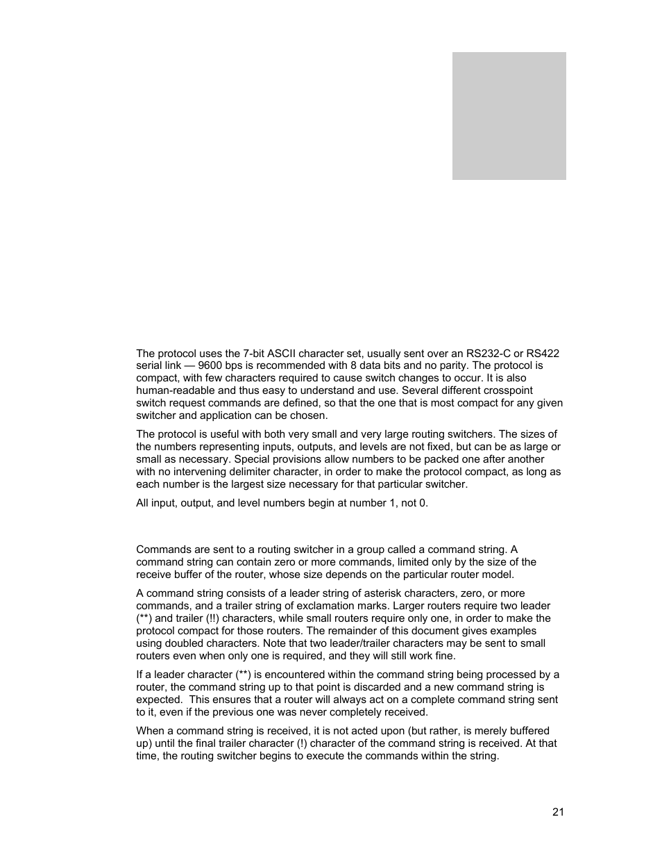 Communication protocol | Sierra Video Tahoe Series 16 User Manual | Page 27 / 78
