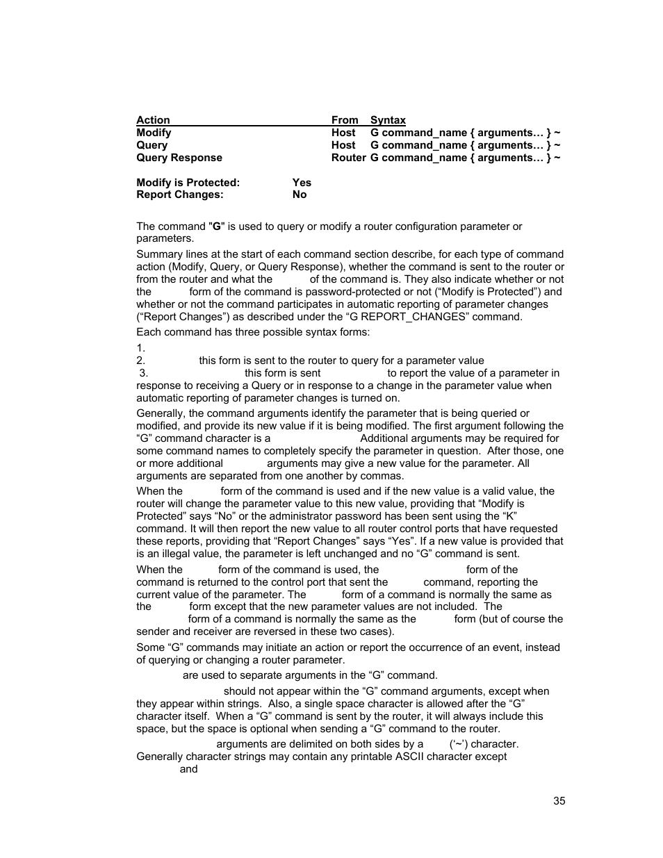 Basic “g” command | Sierra Video Tahoe Series 16 User Manual | Page 41 / 78