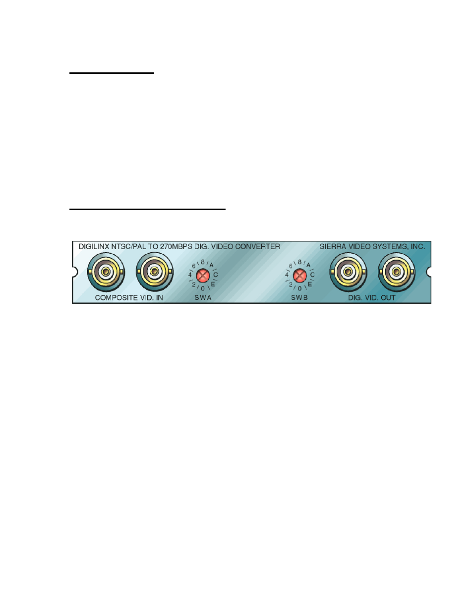 Introduction, Peripheral connections | Sierra Video 507109-00 User Manual | Page 2 / 5