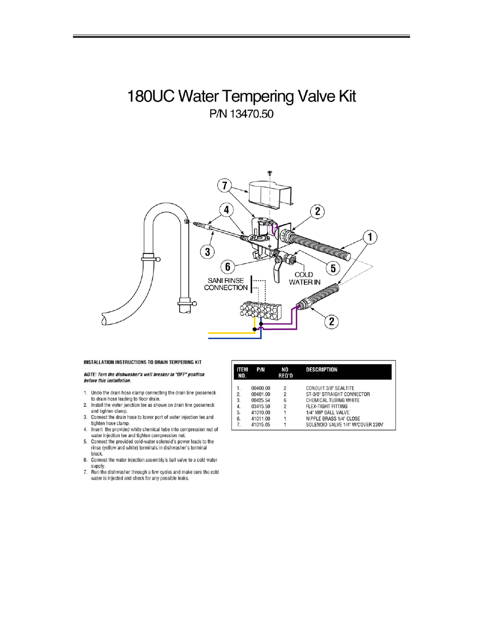 Water tempering kit, Getting started | CMA Dishmachines CMA-180UC User Manual | Page 10 / 25
